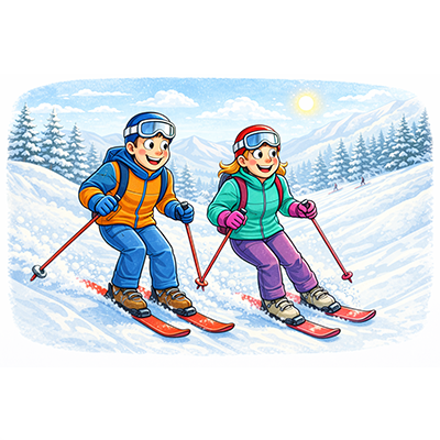 skiing